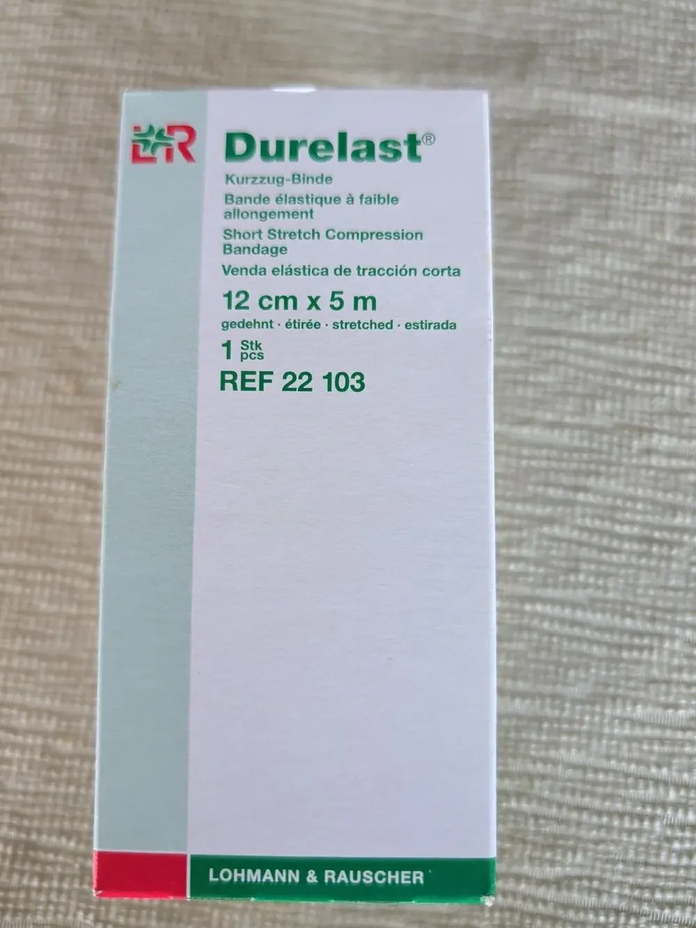 Lohmann & Rauscher- Durelast 12cm X 5 m Stretch Bandage, Compression Ba...